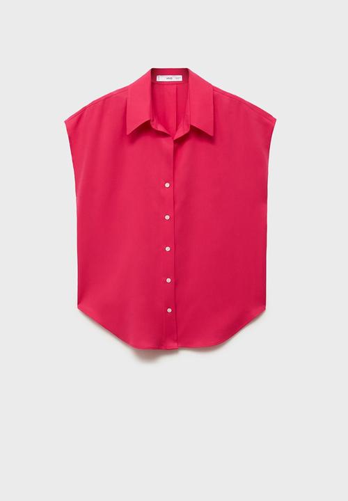 MANGO - Shirt Lim - Medium Red