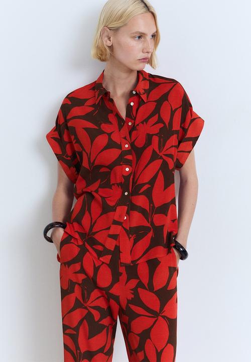 MANGO - Trousers Ibiza - Red