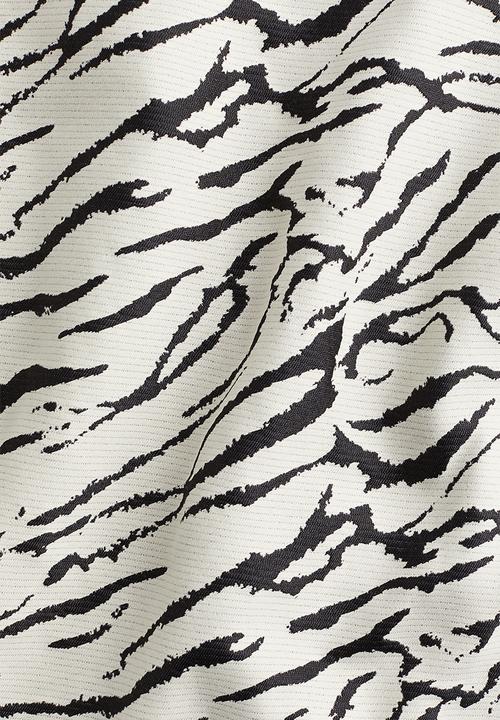 H&M - Jacquard-weave skirt - cream zebra print 