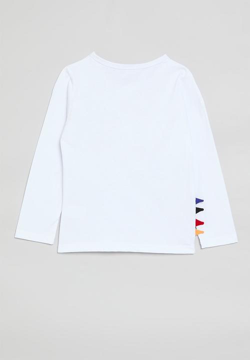 Pop Candy - Dino applique tee - white