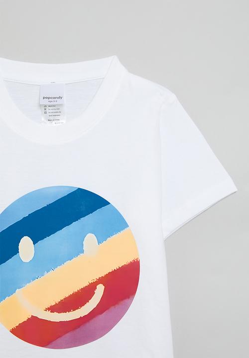 Pop Candy - Smiley print tee - white