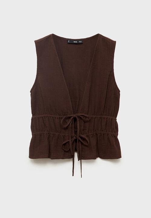MANGO - Top Corfu - Dark Brown