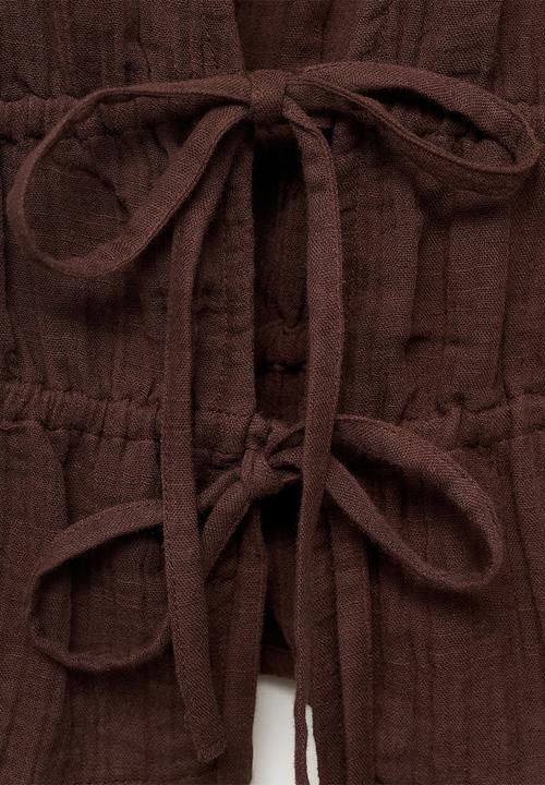 MANGO - Top Corfu - Dark Brown