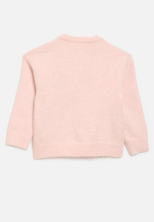 Pop Candy - Bow décor cardigan-pink