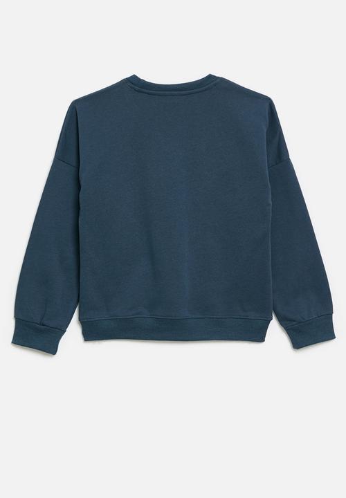 Pop Candy - Applique sweat top -navy blue