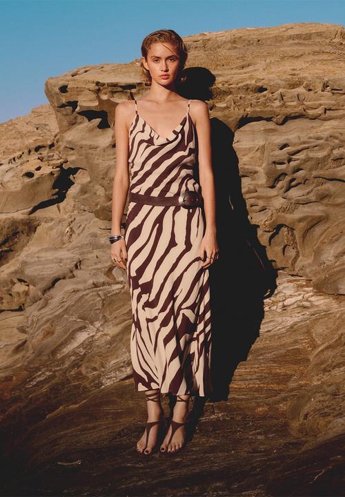 MANGO - Dress Koni - Brown