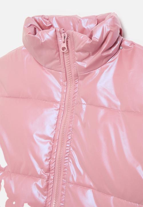 Pop Candy - Mettalic puffer jacket-pink