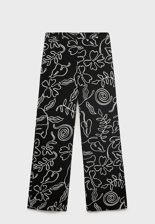 MANGO - Trousers Liza - Black