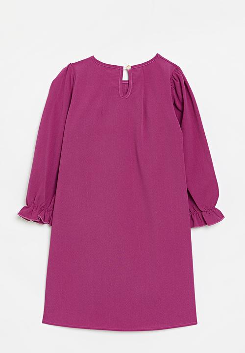 Pop Candy - Smock sleeve dress - cerise
