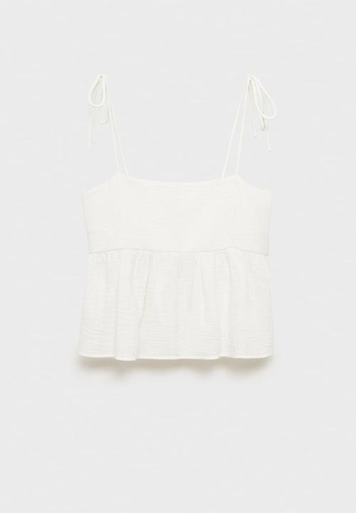MANGO - Top Rodas - White