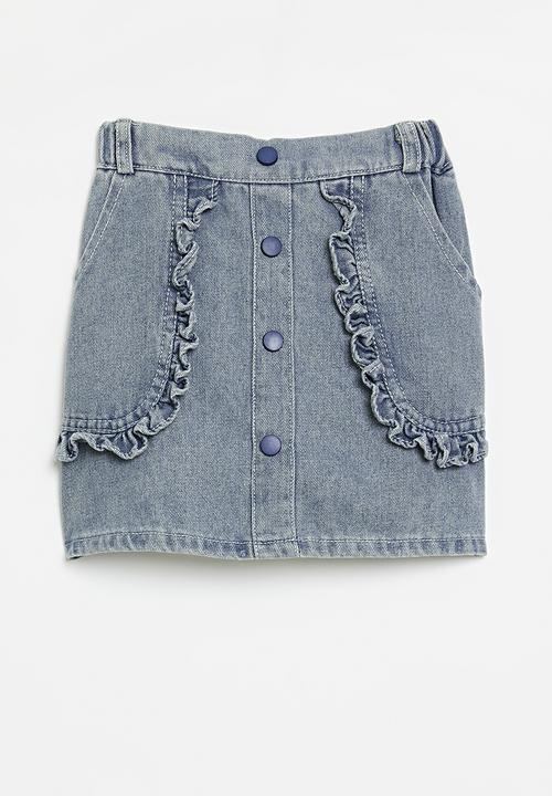 Pop Candy - Denim mini skirt - stonewash