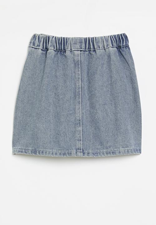 Pop Candy - Denim mini skirt - stonewash