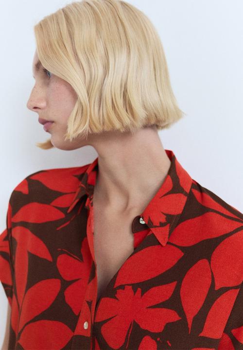 MANGO - Shirt Ibiza - Red