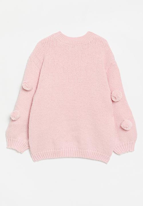 Pop Candy - Pom pom knit jersey - pink