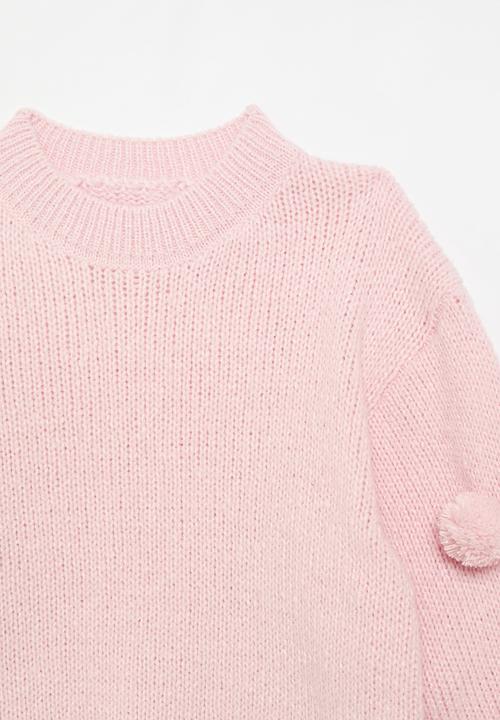 Pop Candy - Pom pom knit jersey - pink
