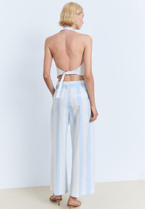 MANGO - Trousers Dulce - Light Pastel Blue