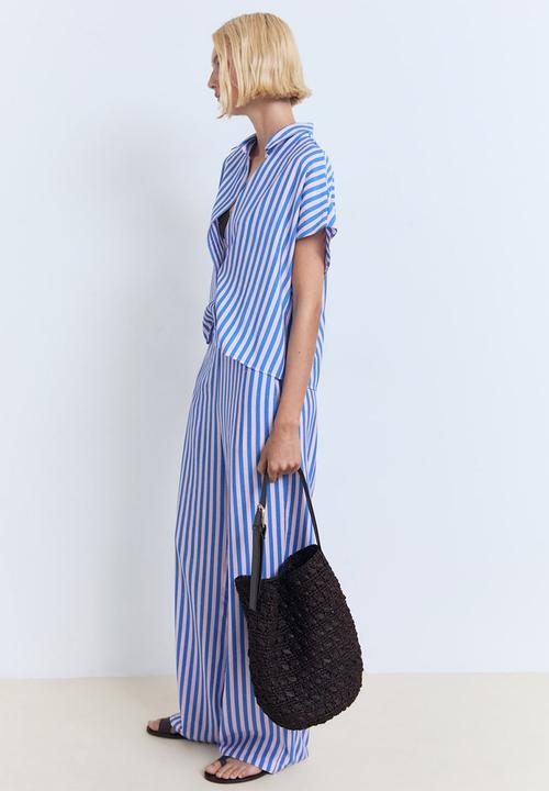 MANGO - Trousers Mykonos - Medium Blue