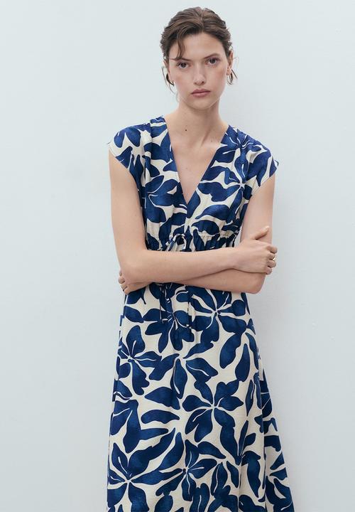 MANGO - Dress Jamie - Medium Blue
