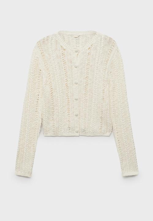 MANGO - Cardigan Mira - Light Beige