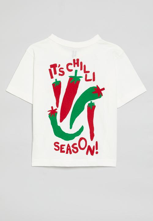 Cotton On - Jonny Short Sleeve Graphic Print Tee - Vanilla/Chilli Season