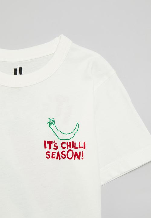 Cotton On - Jonny Short Sleeve Graphic Print Tee - Vanilla/Chilli Season