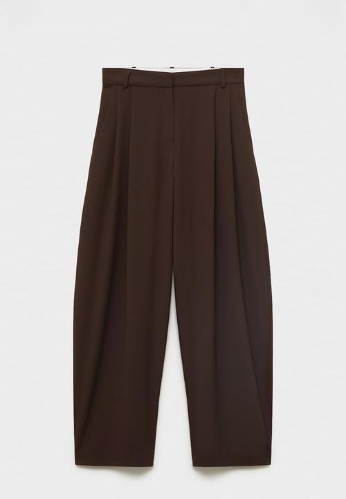 MANGO - Trousers Grace - Dark Brown