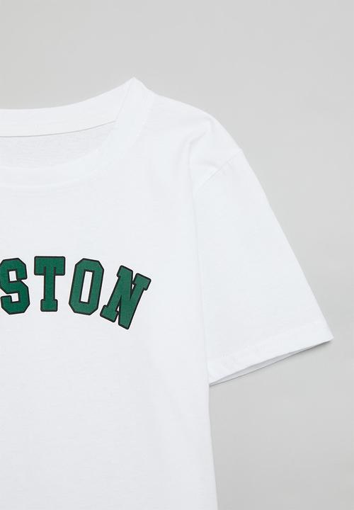 Pop Candy - Boston tee - green & white