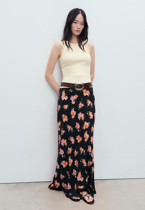 MANGO - Skirt Grec - Black