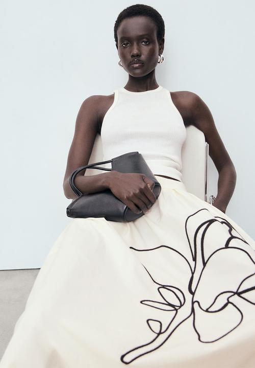 MANGO - Skirt Bari - Natural
