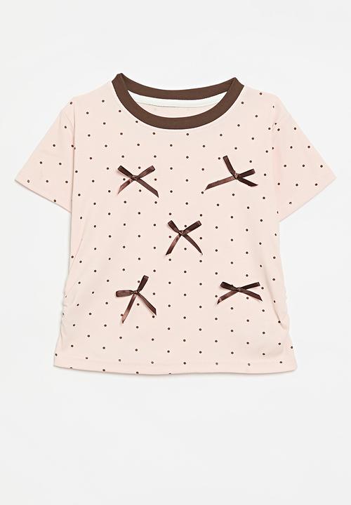 Pop Candy - Bow décor tee - pink