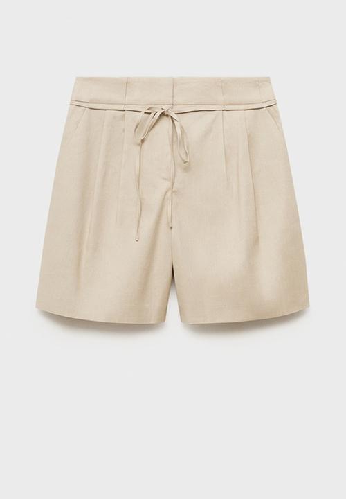 MANGO - Shorts Paulo - Light Beige