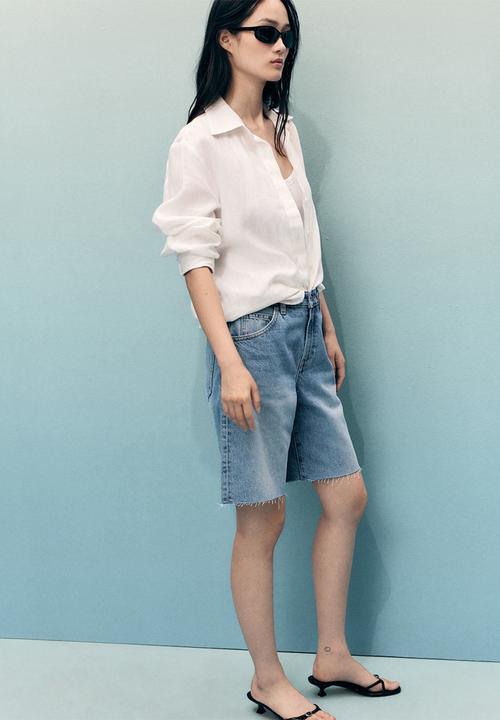 MANGO - Bermudas Anne - Open Blue