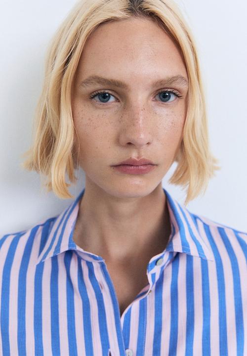 MANGO - Shirt Mykonos - Medium Blue