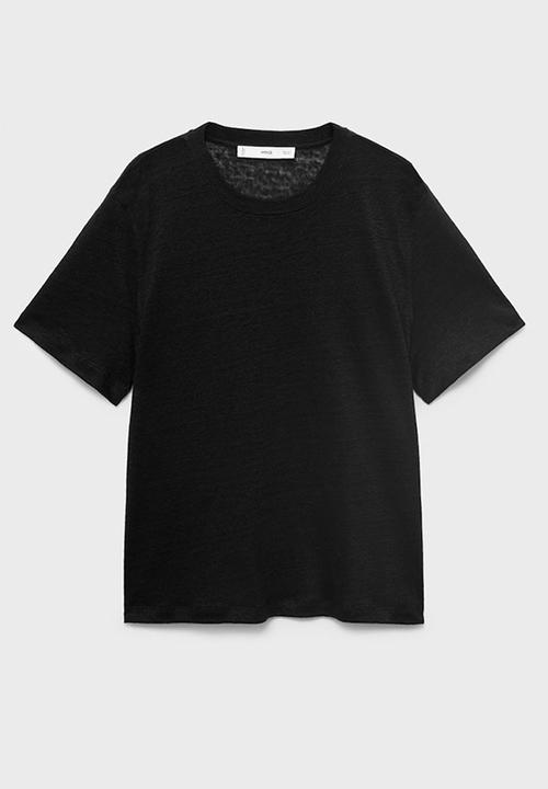 MANGO - T-Shirt Lenu - Black