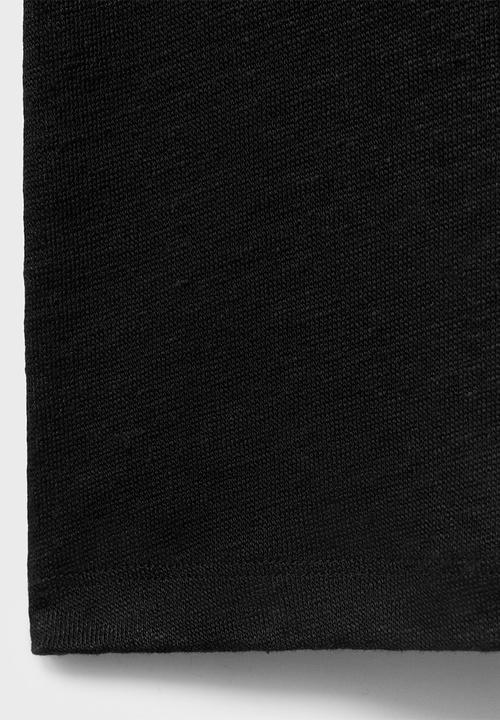 MANGO - T-Shirt Lenu - Black