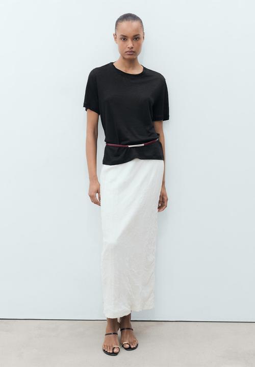 MANGO - T-Shirt Lenu - Black