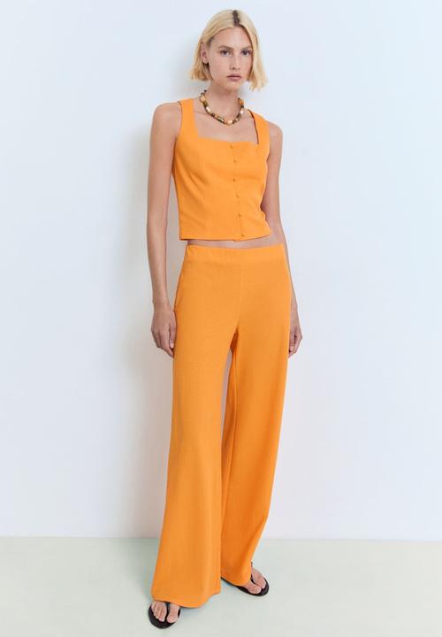 MANGO - Trousers Evans - Orange