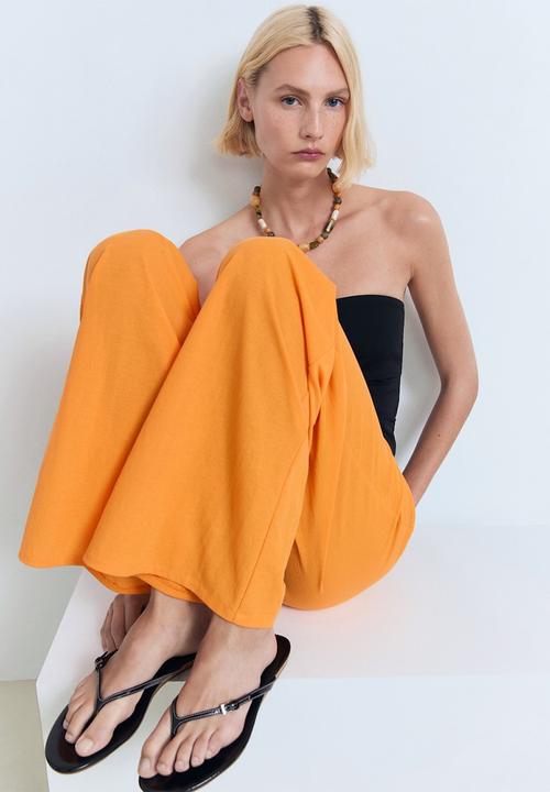 MANGO - Trousers Evans - Orange
