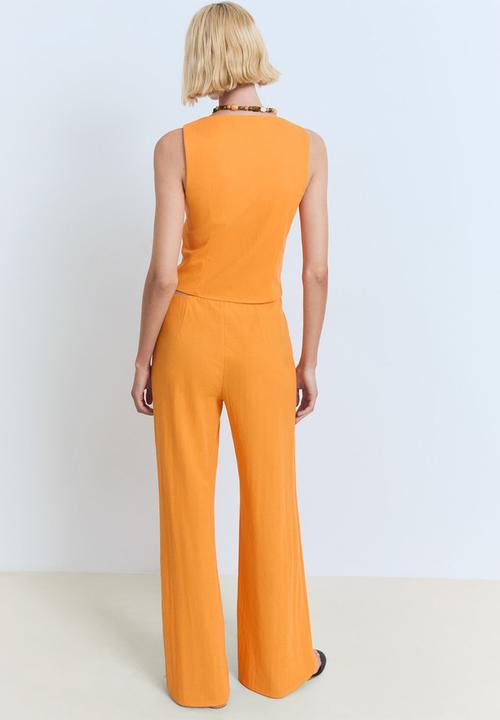 MANGO - Trousers Evans - Orange