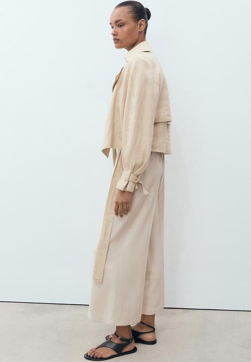 MANGO - Trousers Lidof - Light Beige