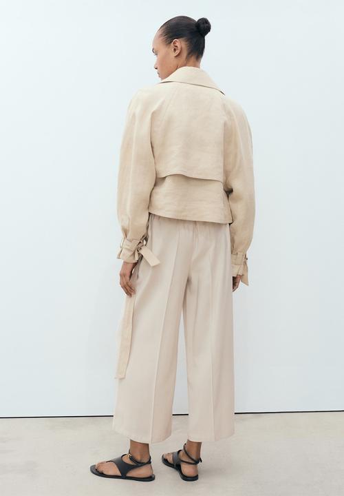 MANGO - Trousers Lidof - Light Beige