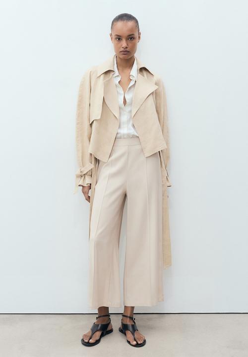 MANGO - Trousers Lidof - Light Beige