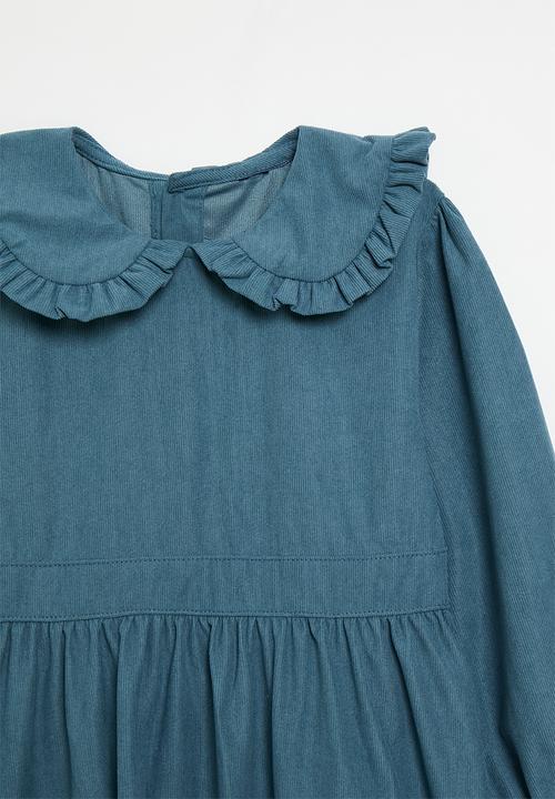 Pop Candy - Peter pan collar denim dress - blue
