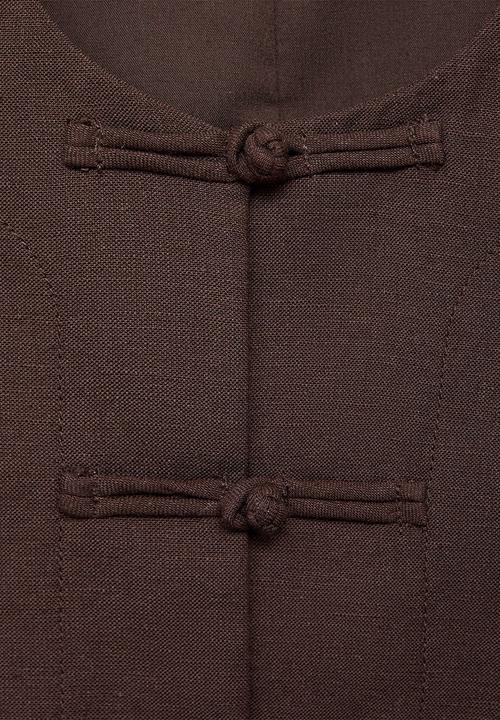 MANGO - Vest Laguna - Dark Brown