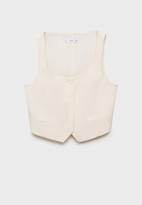 MANGO - Vest Max - White