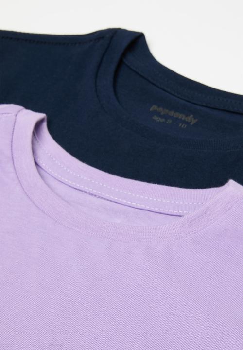 Pop Candy - 2 Pack tee - lilac/navy