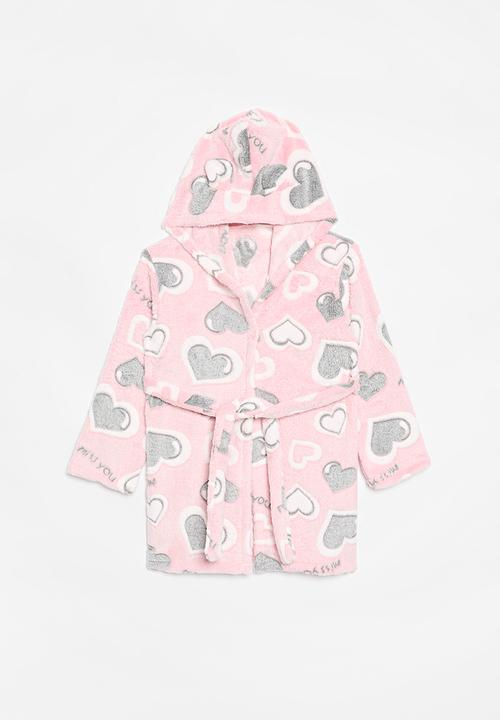 Pop Candy - Hooded gown-pink & grey
