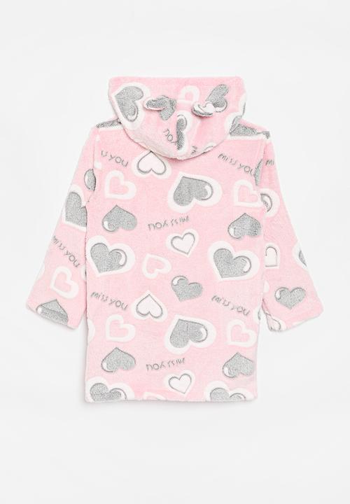 Pop Candy - Hooded gown-pink & grey