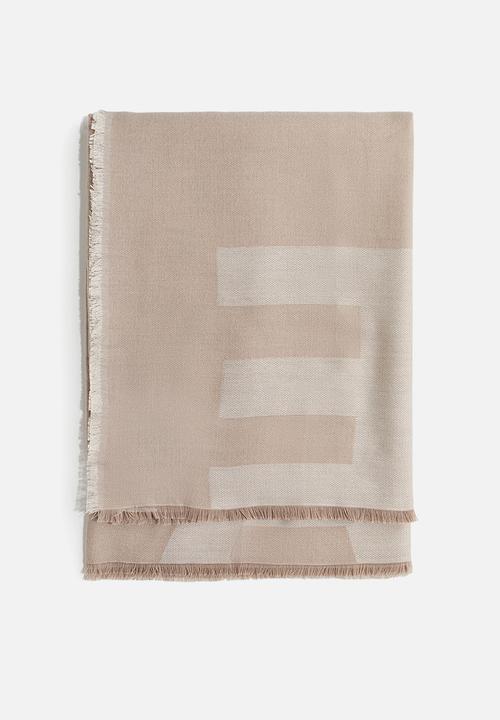 H&M - Jacquard-weave scarf -  beige/magique
