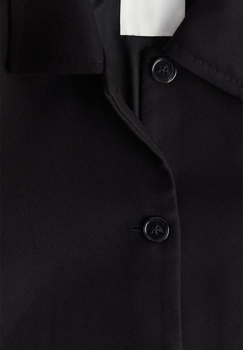 H&M - A-line coat - black
